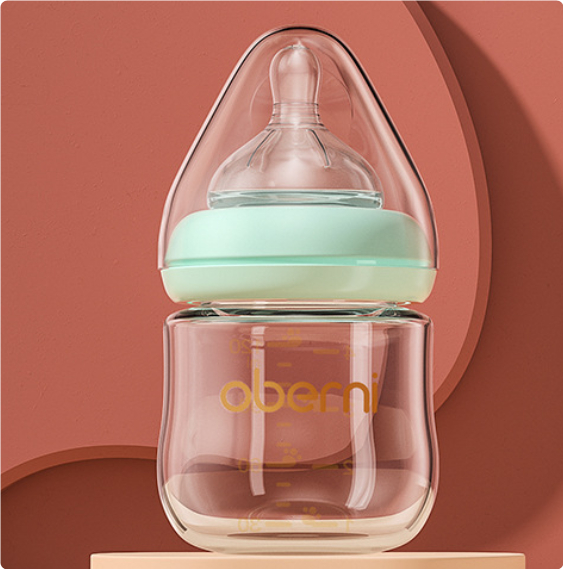 Gentle Baby Bottle with Silicone Nipple - Safe Anti Colic
