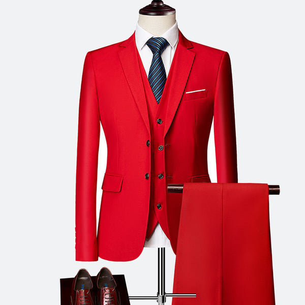 Jonah - 3-Piece Slim Fit Men's Suit Set for Weddings and Formal Events-3
