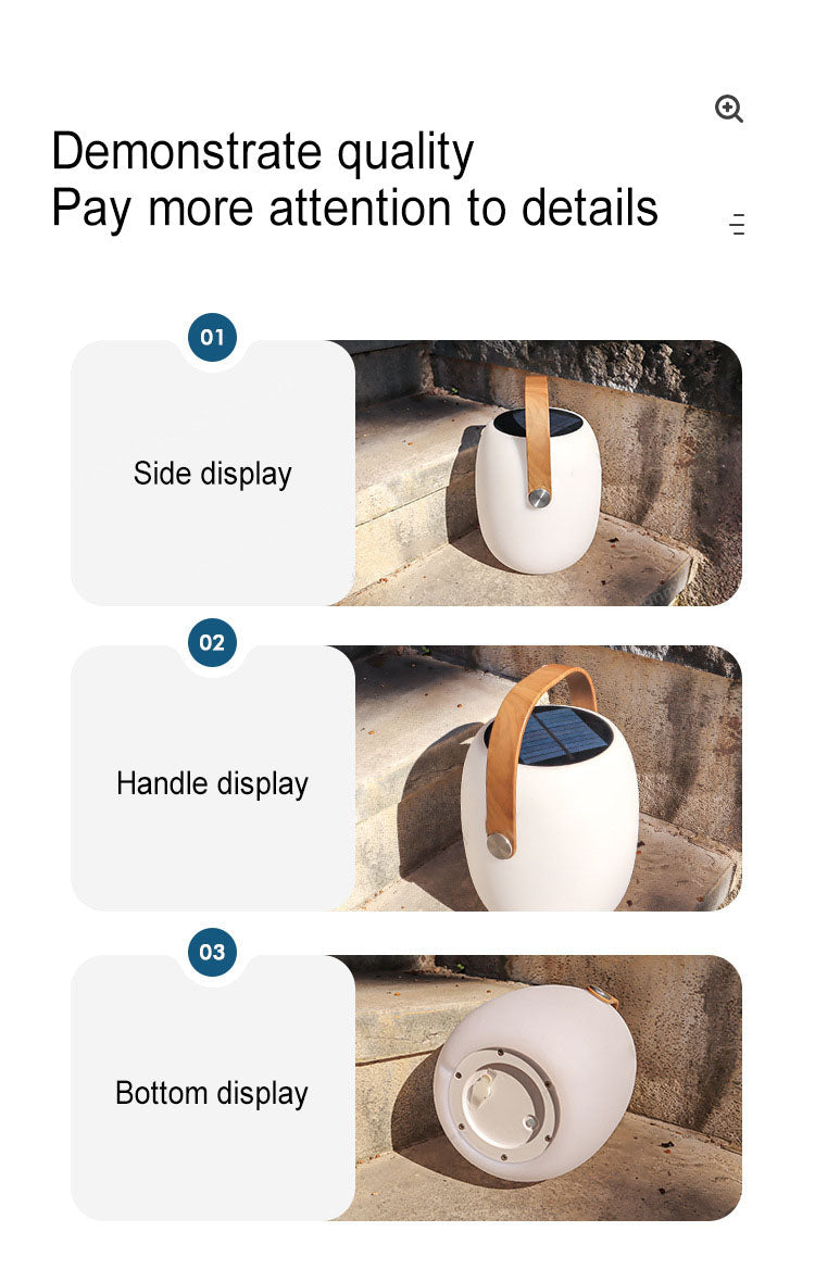 Compact Waterproof Solar Powered Outdoor Lantern