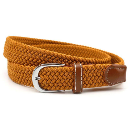 Elastic Woven Leather Belt