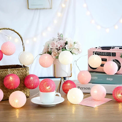Fluffy White Cotton String Decor