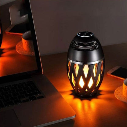Portable LED Flame Lamp Bluetooth Speaker Gift - Fesara