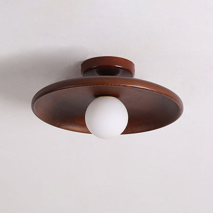 Simple Wooden Round Ceiling Light for Home Decor - Fesara