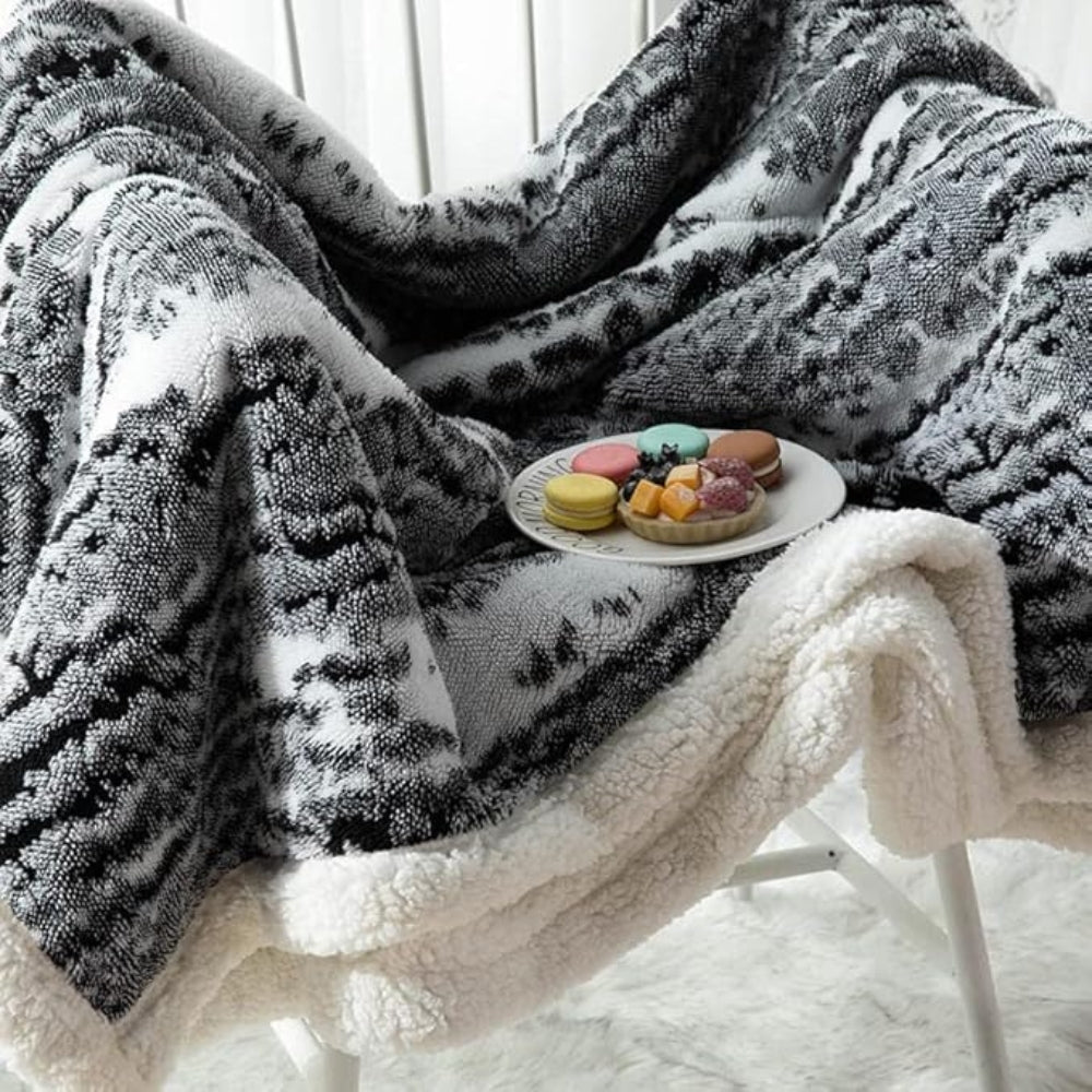 Plush Faux Fur Throw Blanket