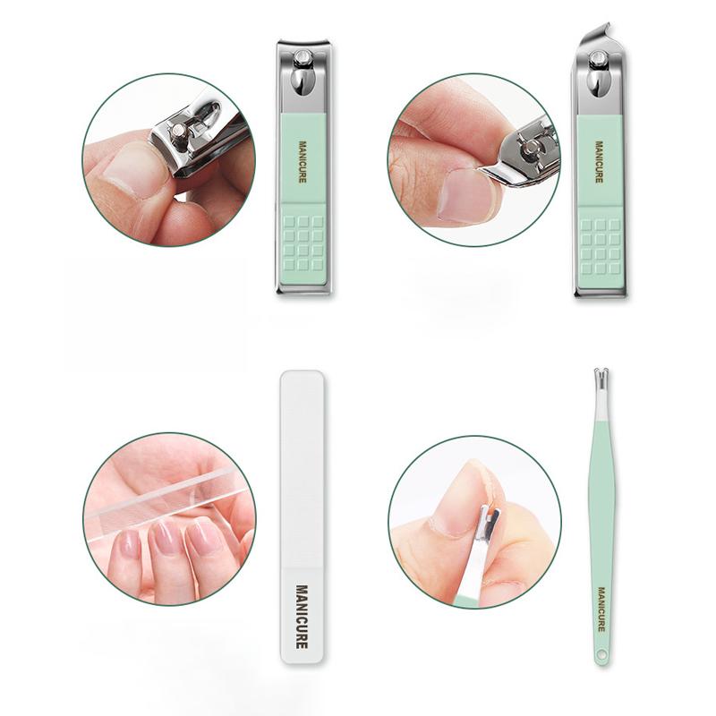 Travel Nail Care Kit with Clippers (12/16 Pieces)