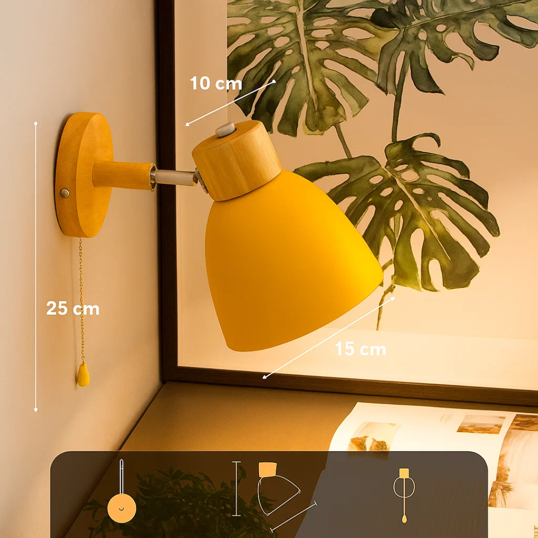 Modern Wooden Wall Light Fixture
