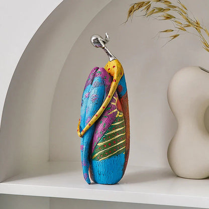 Colorful Resin Lady Figurines - Unique Handmade Home Decor Sculptures