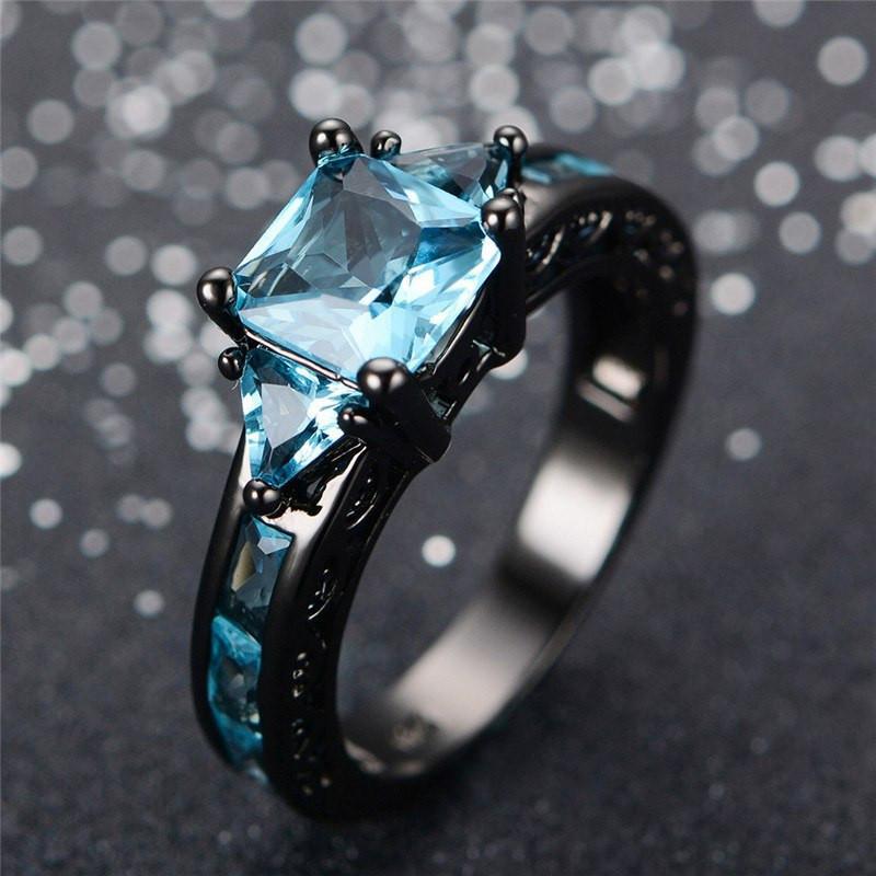 Classic Black Gemstone Engagement Ring