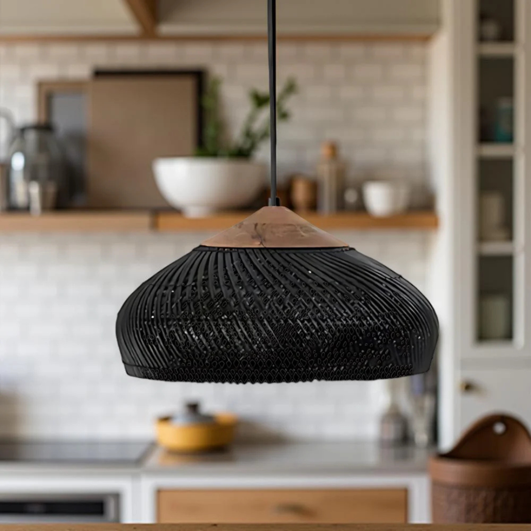 Natural Woven Pendant Light Fixture