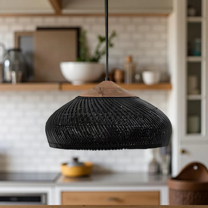 Natural Woven Pendant Light Fixture