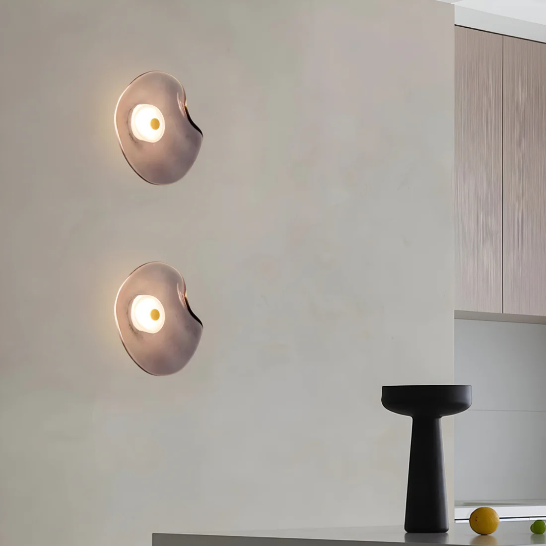 Round Glass Mounted Lamp