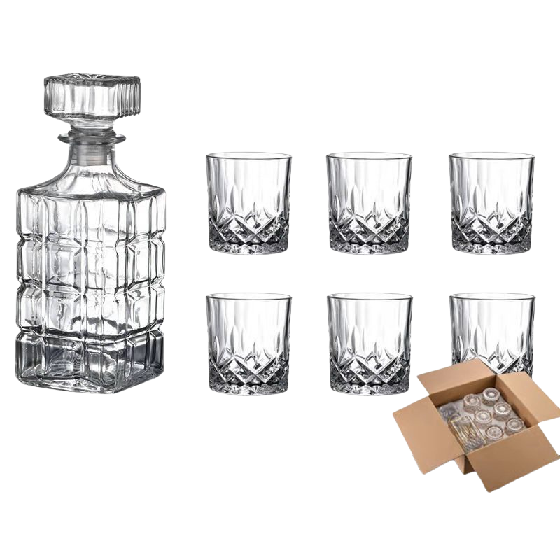 Luxury 7-Piece Whiskey Decanter Gift Box