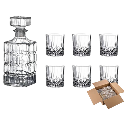 Luxury 7-Piece Whiskey Decanter Gift Box