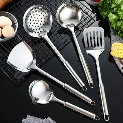 Essential Kitchen Tool Set 5 Piece Stainless Steel Utensils - Fesara
