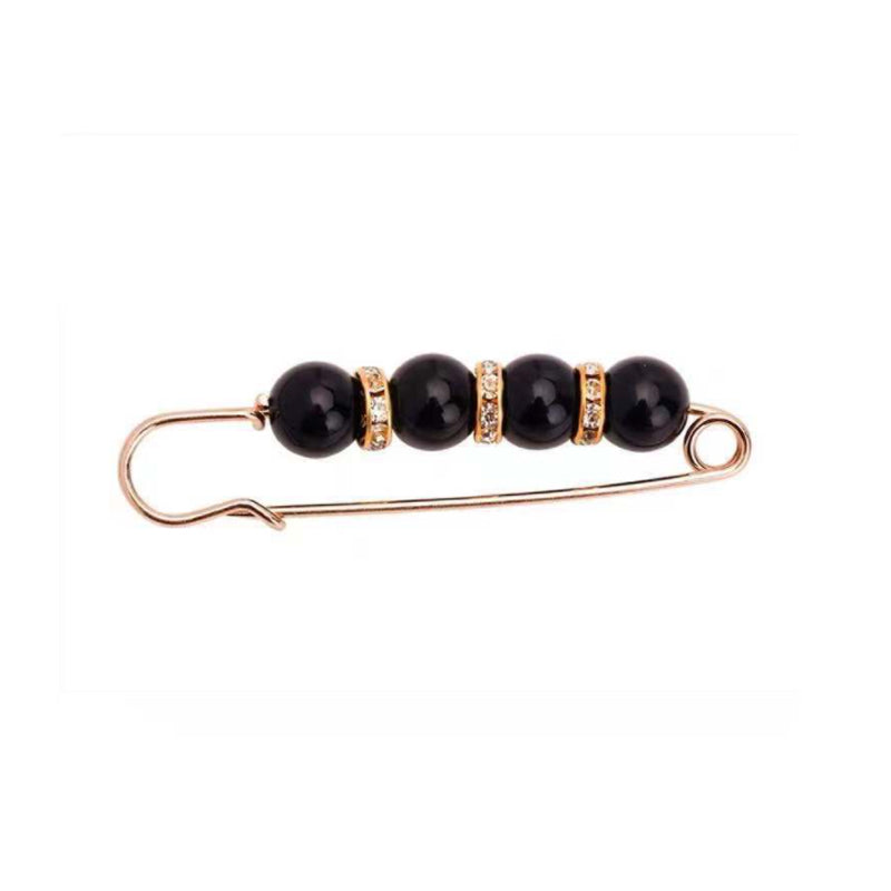 Luxury Pearl and Metal Pin Brooch