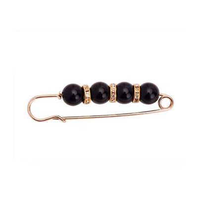 Luxury Pearl and Metal Pin Brooch