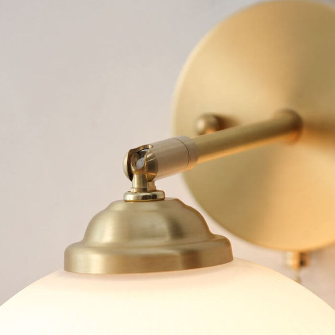 Vintage Gold Textured Glass Wall Lamp