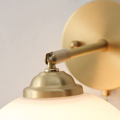 Vintage Gold Textured Glass Wall Lamp