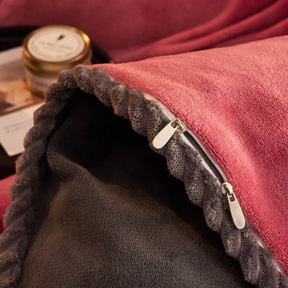 Soft Velvet Fleece Bedding Duvet Cover Set