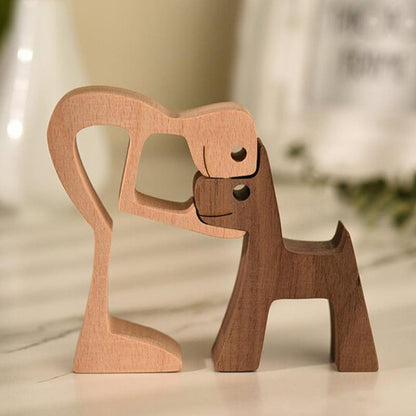 Cute Animal Figurine Wood Home Decor