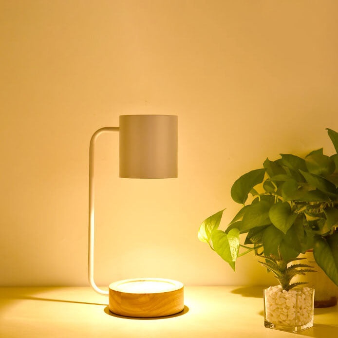 Rustic Wooden Dimmable Melted Wax Table Lamp