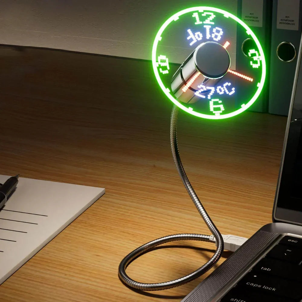 Quiet Cooling Desk Clock Fan - Fesara