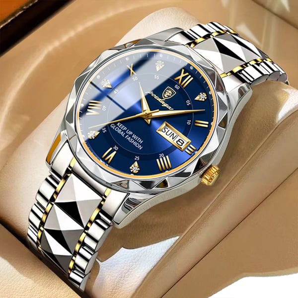 Premium Mens Water Resistant Watch with Glow Dial - Fesara