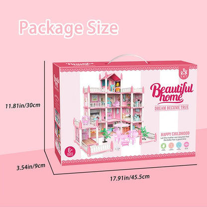Fesara Fairy Tale Dollhouse Kit with LED Lights