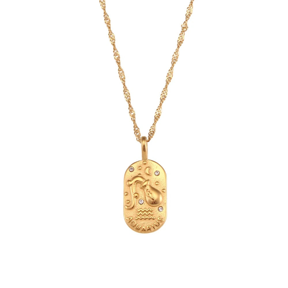 Delicate Astrology Symbol Pendant Necklace