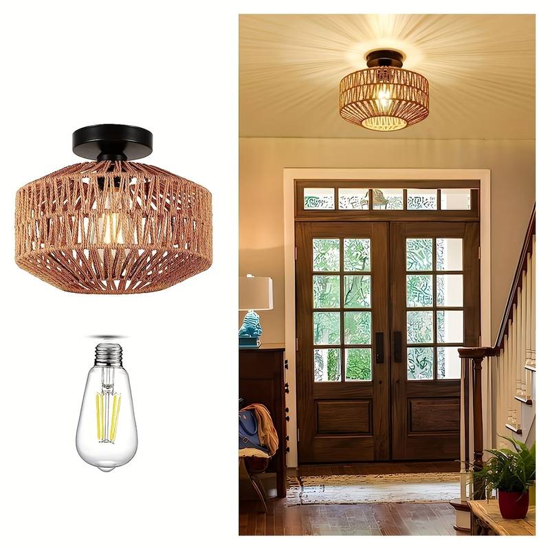 Rustic Wooden Ceiling Lamp