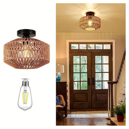 Rustic Wooden Ceiling Lamp