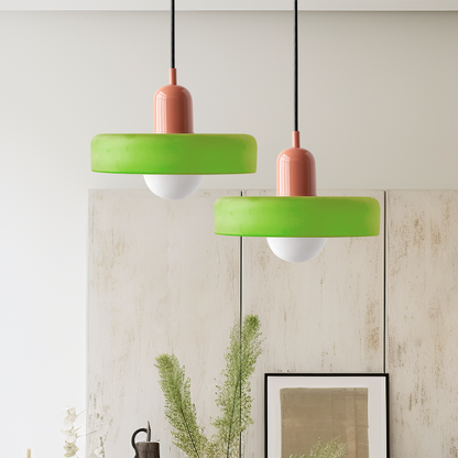 Vibrant Glass Hanging Light