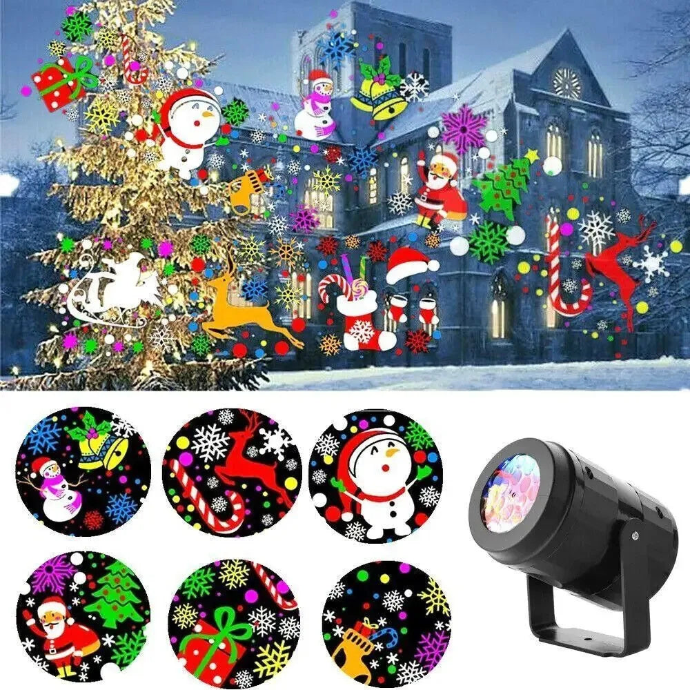 Colorful Outdoor Christmas Light Projector with 16 Designs