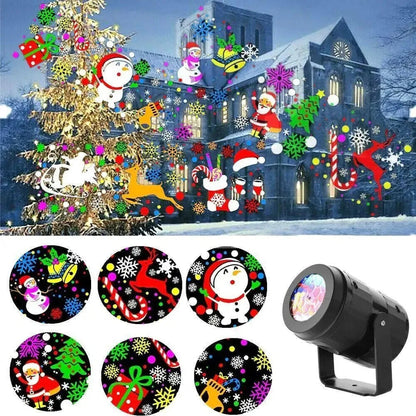 Colorful Outdoor Christmas Light Projector with 16 Designs