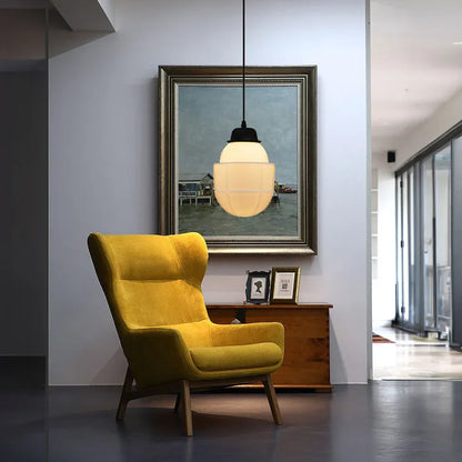 Vintage Retro Pendant Lamp with Glass Shade