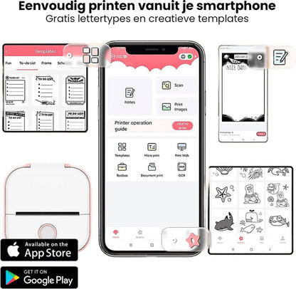 Portable Mini Mobile Printer with Free Paper Roll