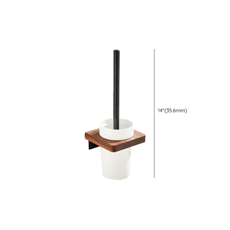 Modern Wooden Bathroom Accessory Set Black