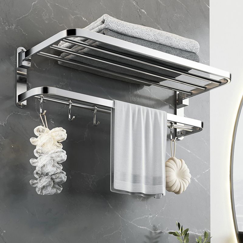 Luxury Chrome Bathroom Fixture Set with Shelf and Towel Rack