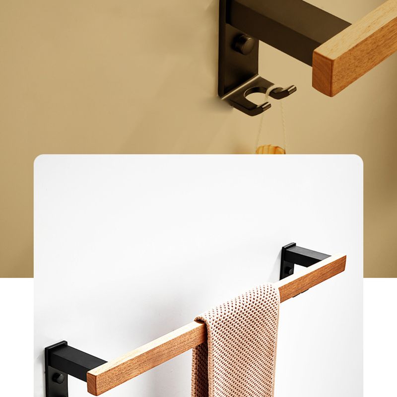 Modern Wooden Bathroom Accessory Set Black