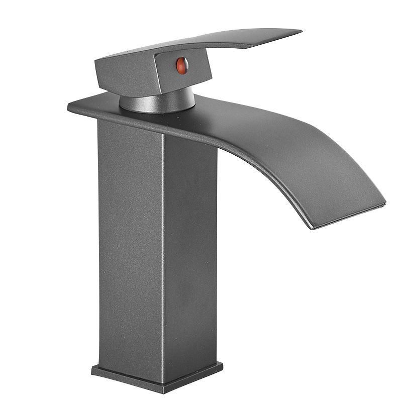 Luxury Bathroom Faucet Waterfall Spout Brass Handle Sink Mixer