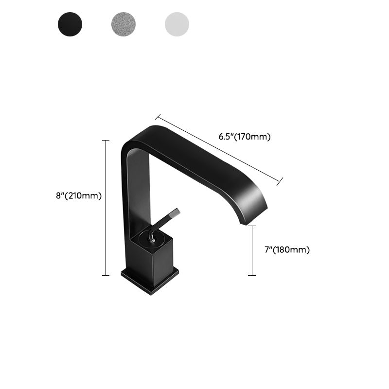 Luxury Waterfall Sink Faucet Contemporary Stainless Steel