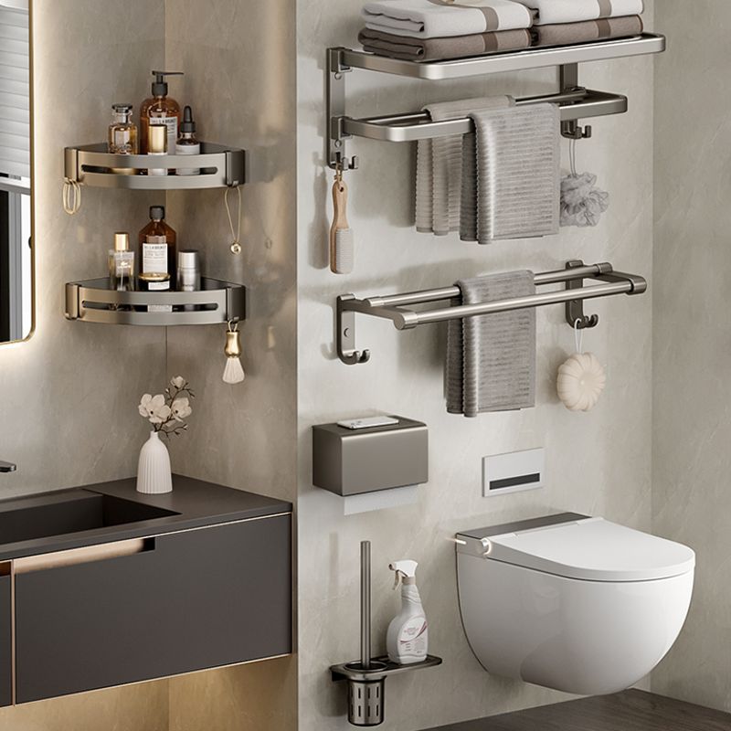 Luxurious Stainless Steel Bathroom Storage Towel Rack Set