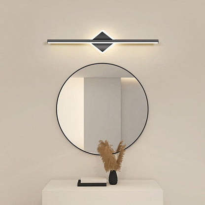 Modern Slim LED Wall Light Black Gold