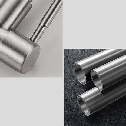 Contemporary Wall Mount Kitchen Faucet Stainless Steel Handle