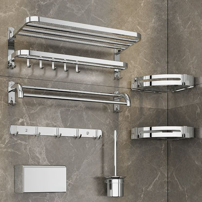 Modern Chrome Bathroom Accessory Set