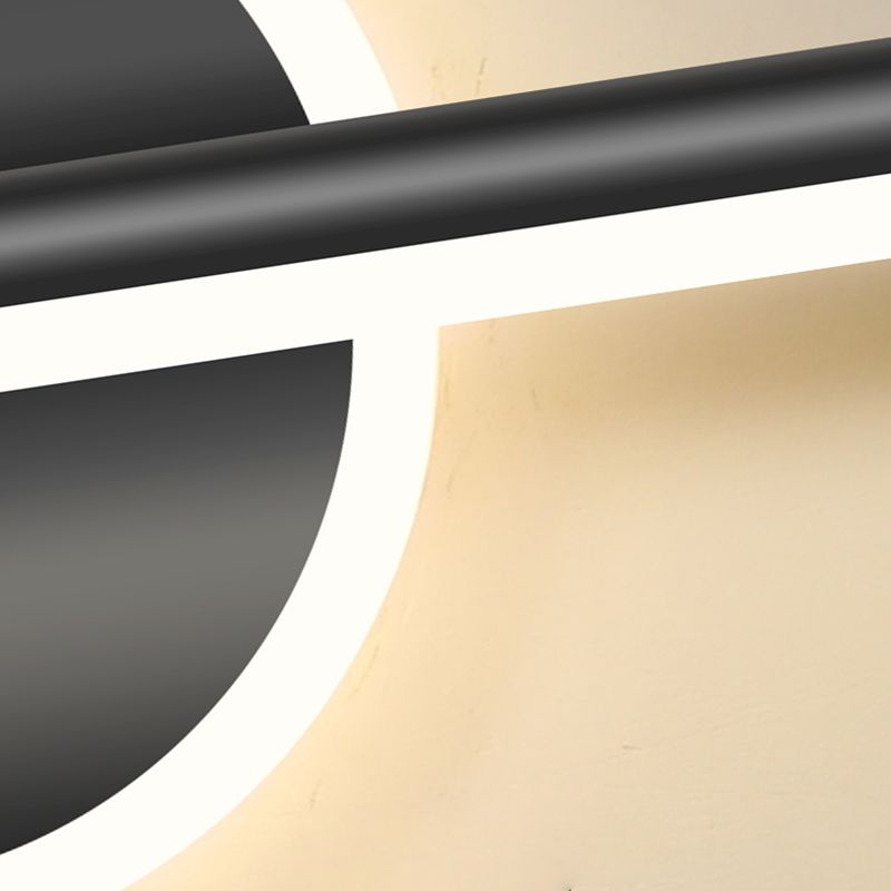 Modern Slim LED Wall Light Black Gold