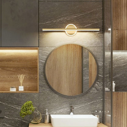 Modern Slim LED Wall Light Black Gold