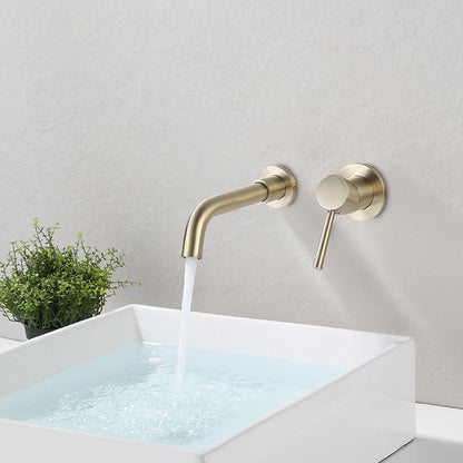 Wall Mount Bathroom Sink Faucet Single Handle Mixer