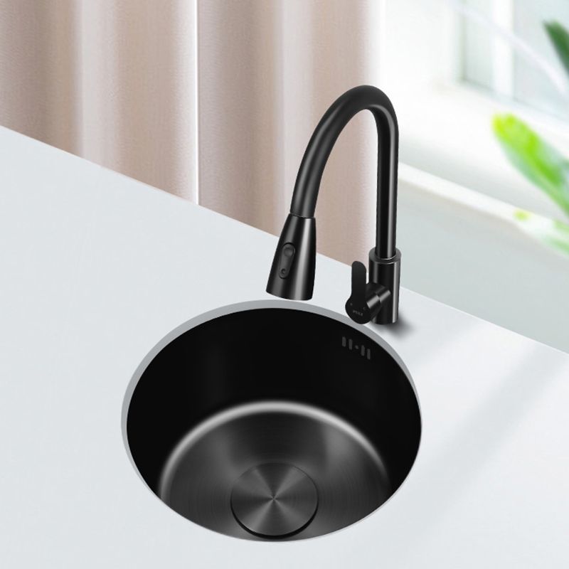 Modern Stainless Steel Kitchen Sink Round Non-Slip Basin