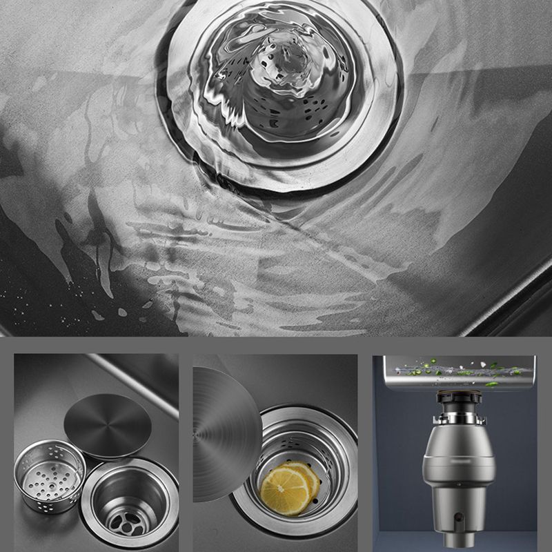 Modern Stainless Steel Kitchen Sink Round Non-Slip Basin